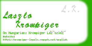 laszlo krompiger business card